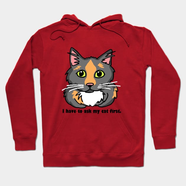 Dilute tortie cat Hoodie by Ahkneetah